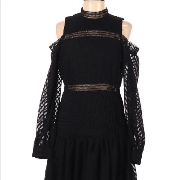 Romeo + Juliet NWT black chiffon cocktail dress - Picture 3 of 11